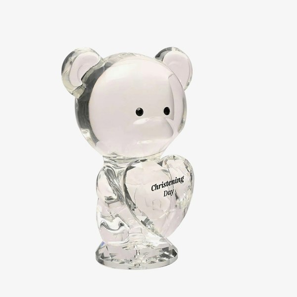 T. H. Baker Crystocraft Crystal Bear Christening Day Gift SP3639