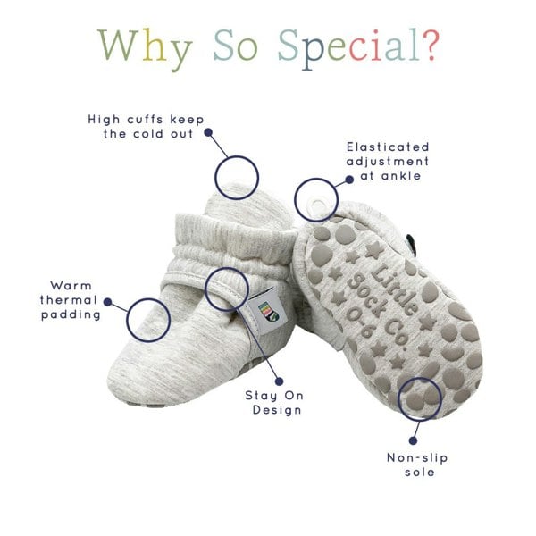 Little Sock Co. Bundle of Sherpa Stay-on, Non-Slip Booties & Cosy Non-slip Tights