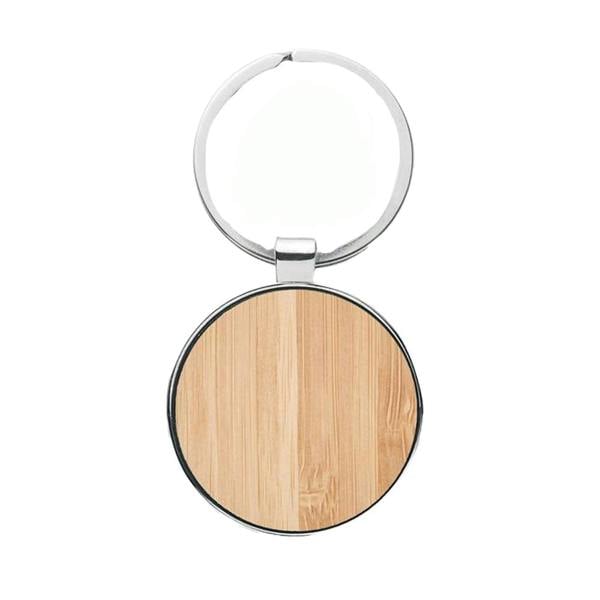 MidOcean Ballarat Round Bamboo Keyring - Wood - 