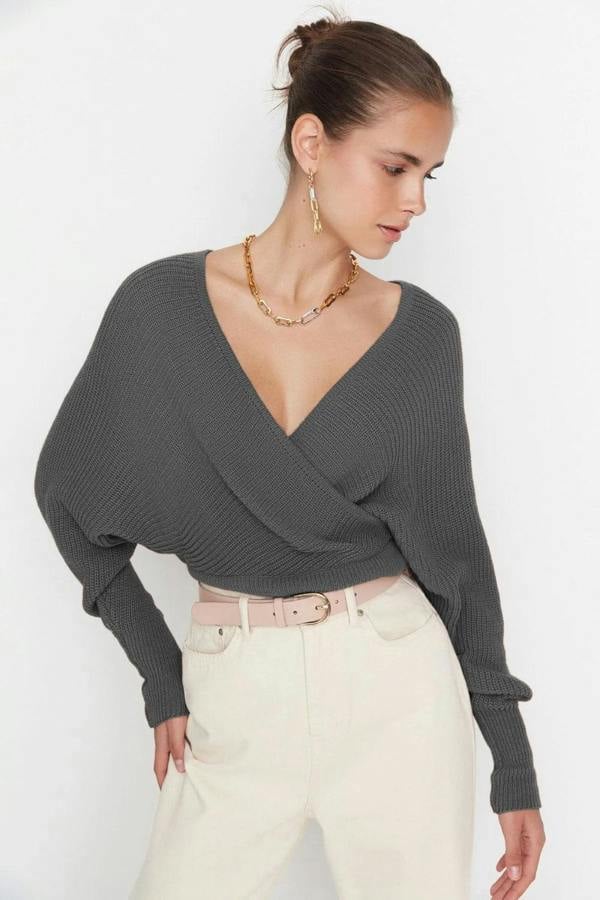 Hoxton Gal Wrap Knit Sweater
