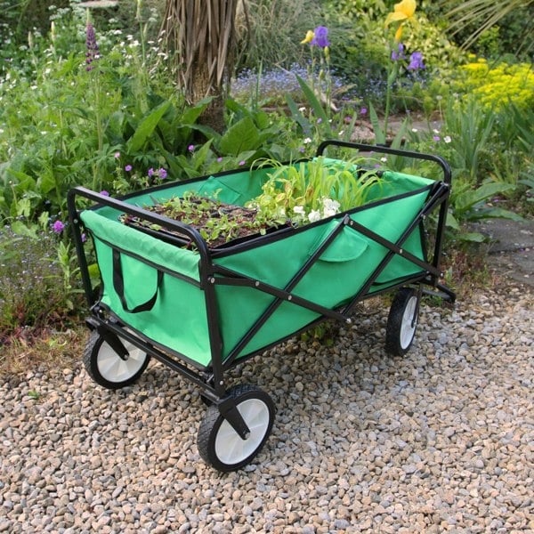 Monstershop Foldable Garden Cart Green