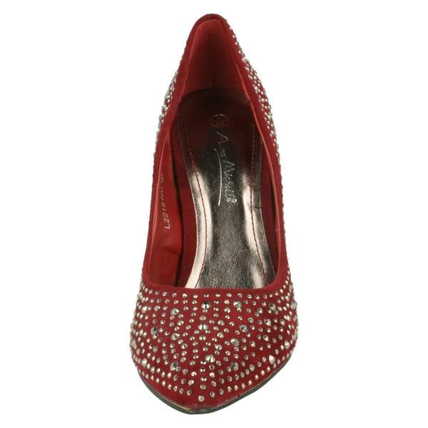 Anne Michelle Ladies Anne Michelle Diamante Court Shoes