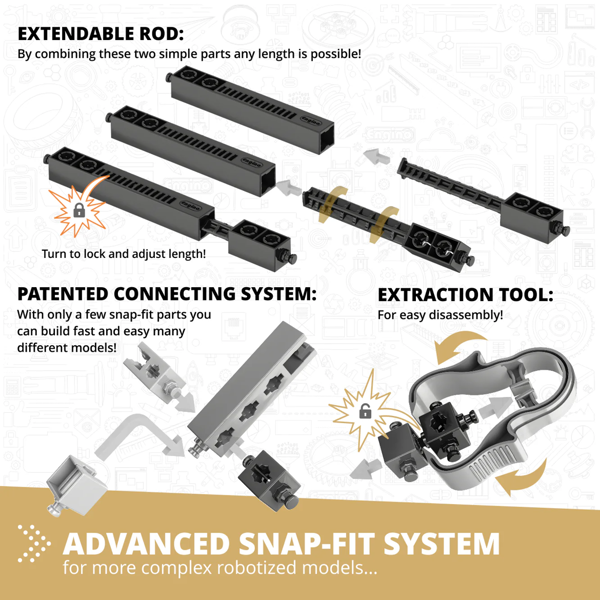Engino Open Projects STEM Set: (in plastic tub, including Amusement park, Eiffel Tower & Chain reaction)