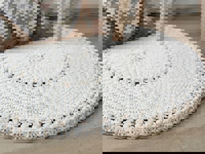 Zuri House Crochet BOHO rug | IVORY