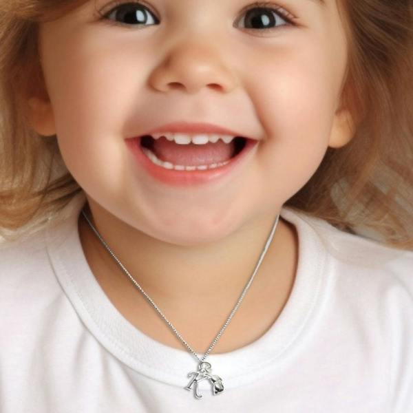 Personalised Initial Bunny Rabbit Charm Necklace
