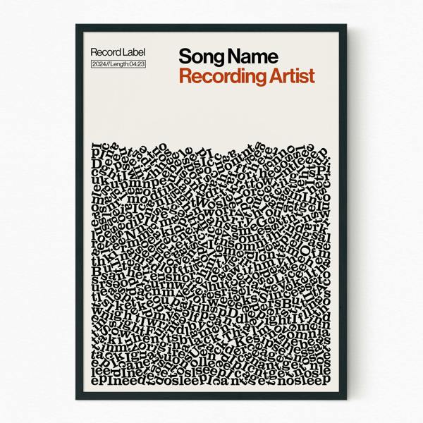 Reign&Hail Custom Song Lyric Print
