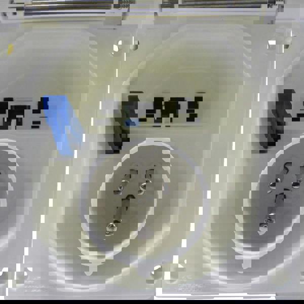 Mains Hook Up Inlet Socket 240V (White Flush Fitting Caravan 3 Pin Electric Connector)