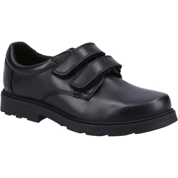 Hush Puppies Logan SNR Leather Boys's Black Shoes