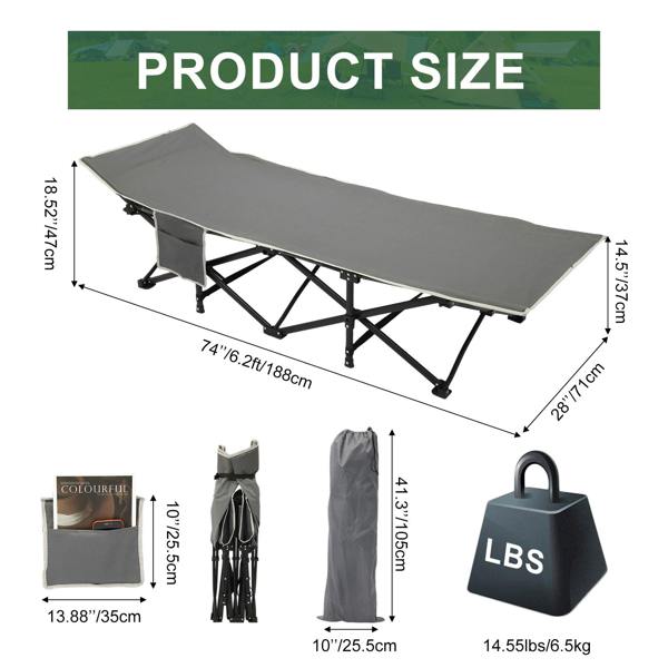 Leaper Portable Folding Bed with Mattress for Camping