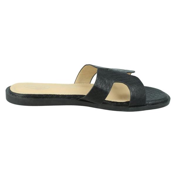 Spot On Ladies Spot On Croc Print Mules F00298