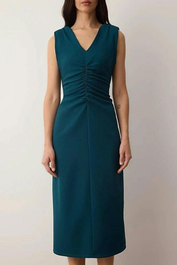 WOVCOR Midi Woven Dress