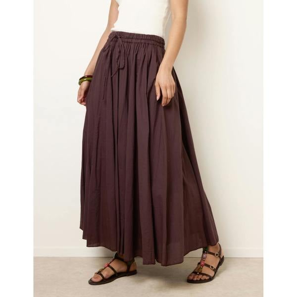 Blue Vanilla Gathered Panel Maxi Skirt