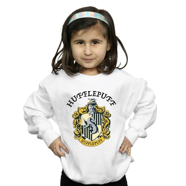 Harry Potter Girls Hufflepuff Cotton Sweatshirt - White