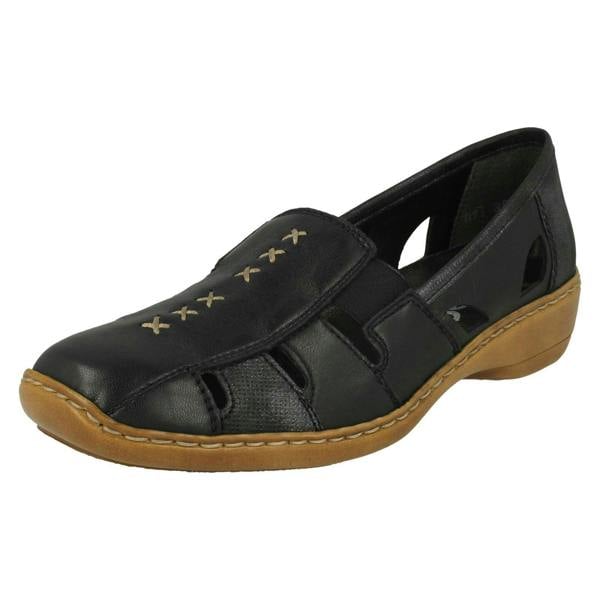 Rieker Ladies Rieker Cut Out Design Slip On Shoes 41385