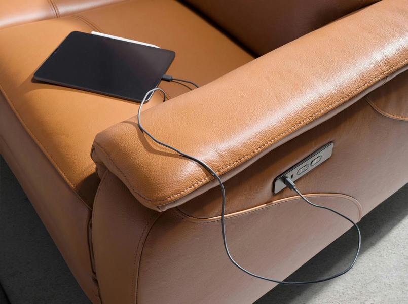 Angel Cerdá Relax sofa in brown leather 6180/6181