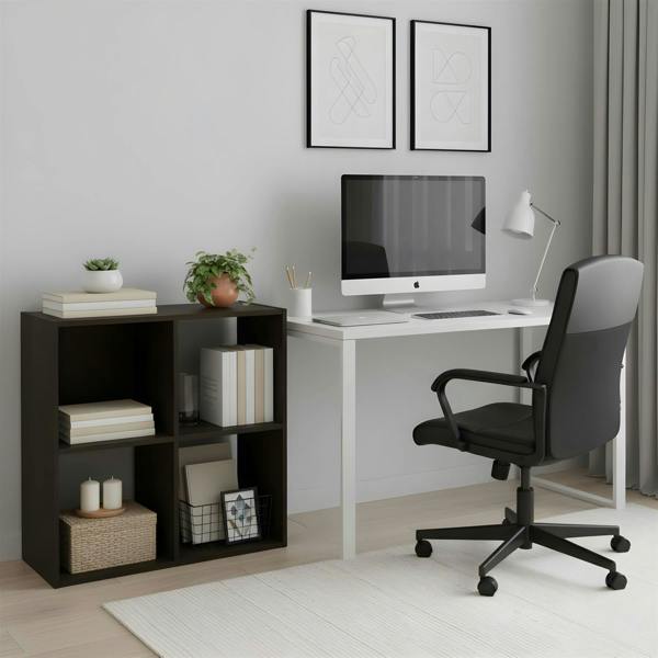 WALPLUS Pelli Cubic Storage Cabinet, 2x2, Espresso designed for practical home storage