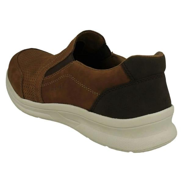 Rieker Mens Rieker Punched Detailed Wide Fitting Shoes 14853