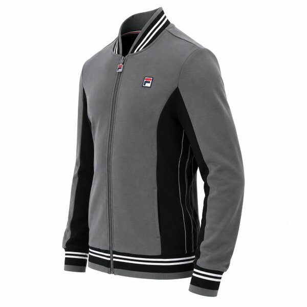 Fila Settanta Baseball Track Top Jacket Gunmetal/Black/White