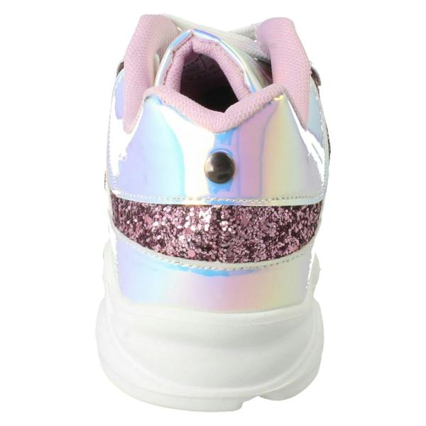 Pineapple Girls Pineapple Sparkly Casual Lace Up Trainers H2683