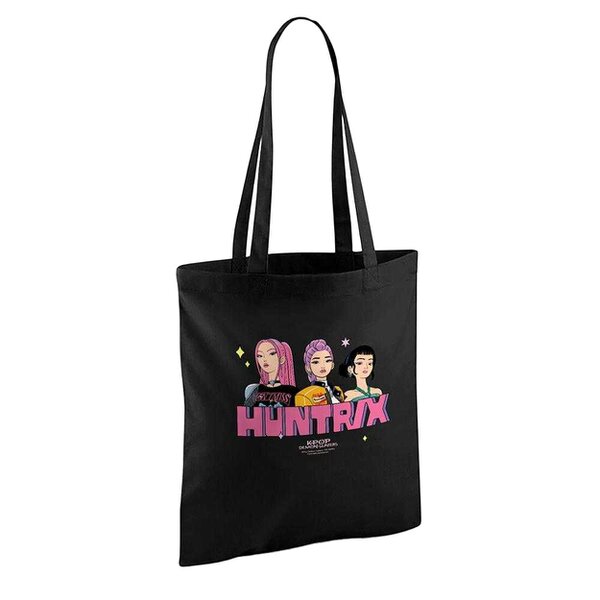 K-Pop Demon Hunters Huntrix Blocky Glam Reusable Tote Bag - Black