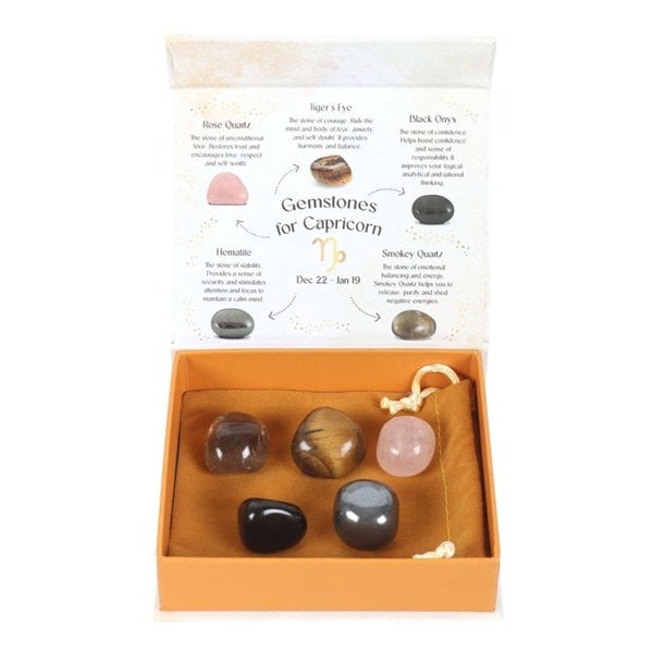 Serano Capricorn Crystal Tumblestone Set