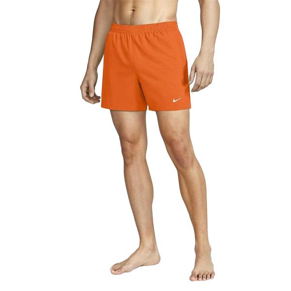 Nike Mens Embroidered Logo Regular Swim Shorts - Orange - 