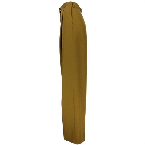 Paul Smith wide leg trousers in a burnt ochre tone twill wool fabric