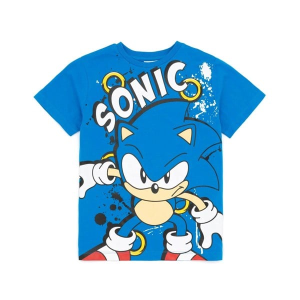 Sonic The Hedgehog Childrens/Kids Character T-Shirt (Pack of 2) - Red/Blue