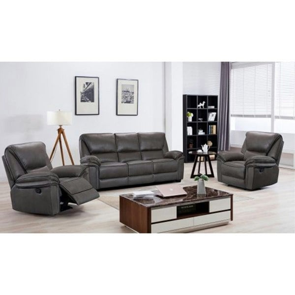 Boston Grey Suede Fabric 3 Piece Sofa Suite Sofa Suite
