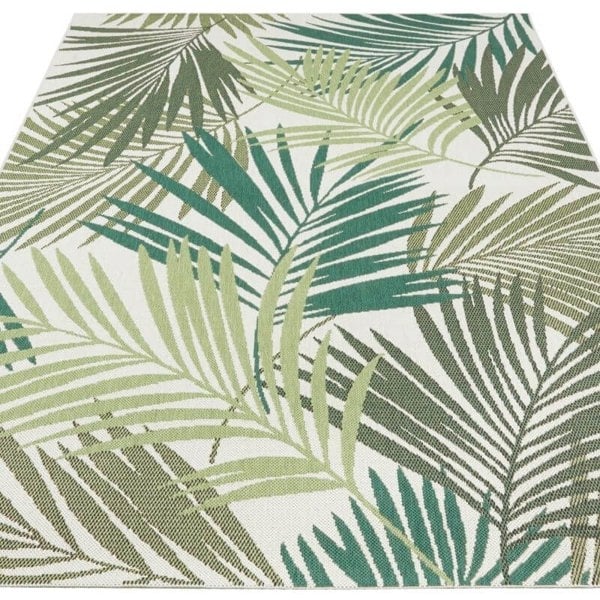 The Rugs Indoor Outdoor Vai Green Rug - Floral Design