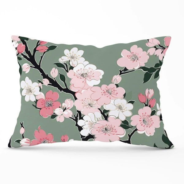 Warren Reed Pink Floral Abstract Pattern Cushions