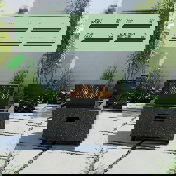 Gardenwize MGO Square Firepit BBQ – 2-in-1 Outdoor Fire Bowl with Grill