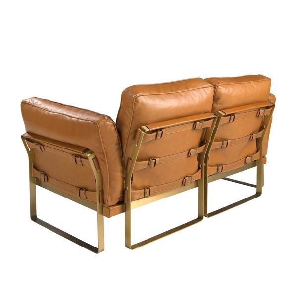 Angel Cerdá Camel leather sofa 6229/6230