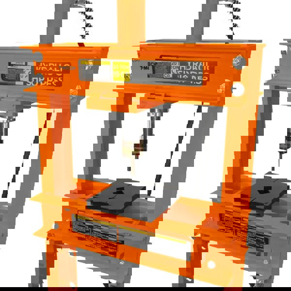 T-mech Hydraulic Shop Press with Gauge – 20 Tonne