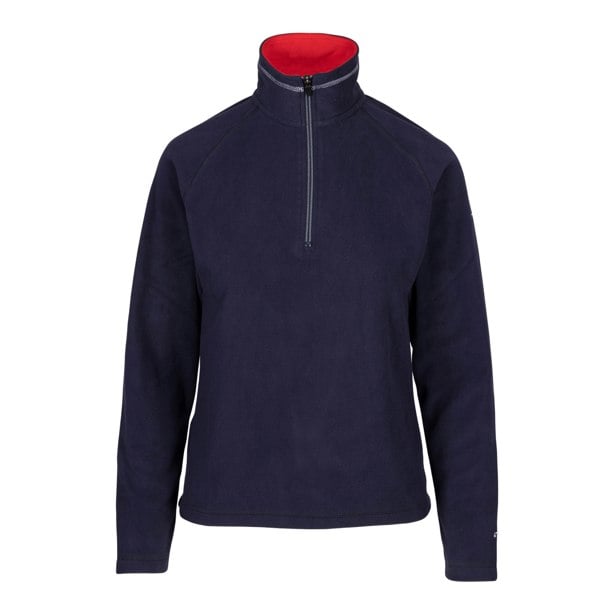 Trespass Women's Skylar Fleece Top - Navy/Red