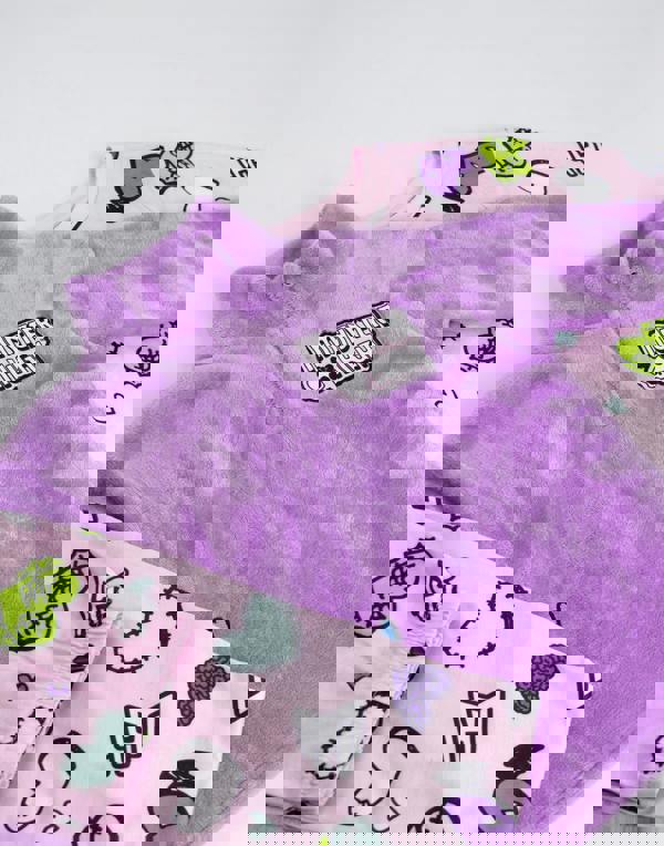 Monster High Girls Multicoloured Hearts Long Sleeve Long Leg Pyjama and Jumper 3 Piece Set