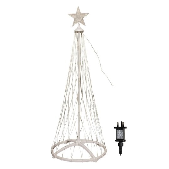 Samuel Alexander 1.8m Light up Christmas Cone Tree with 220 Warm White LEDs and Timer Function