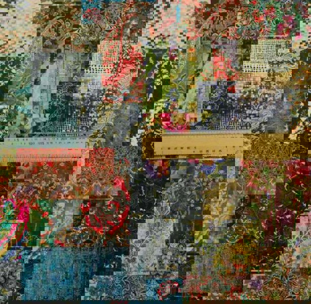 ISTOOLS Premium Handmade Damask Multicolour Storage Ottoman Bench – UK Storage Seat & Coffee Table