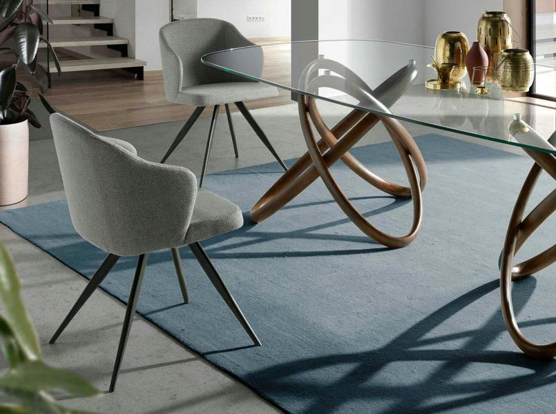 Angel Cerdá Grey Fabric Chair 4057