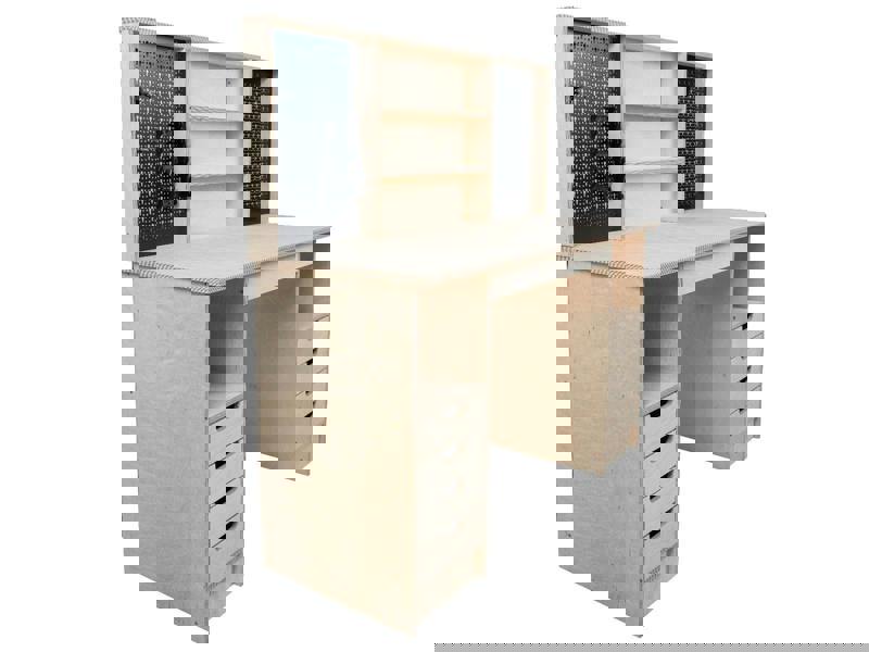 wooden cabinet workbench