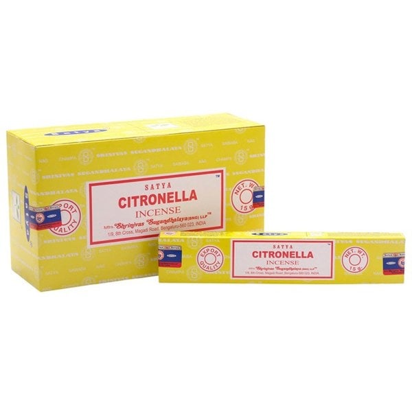 Serano Set of 12 Packets of Citronella Incense Sticks by Satya