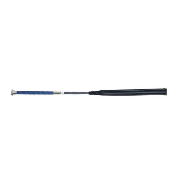 Coldstream Pressen Horse Jumping Whip - Grey/Blue - 