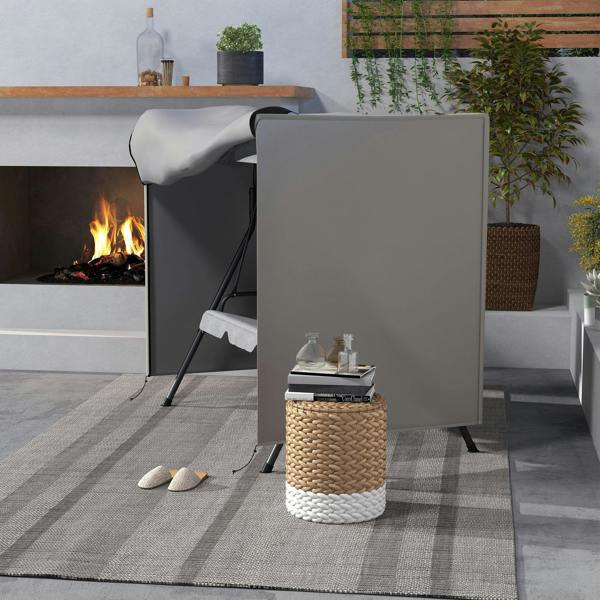 Light grey swing chair protective cover for three-seater swing frame