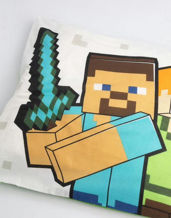 Vanilla Underground Minecraft Boys Multicoloured Steve & Alex Single Duvet Set (One Size)