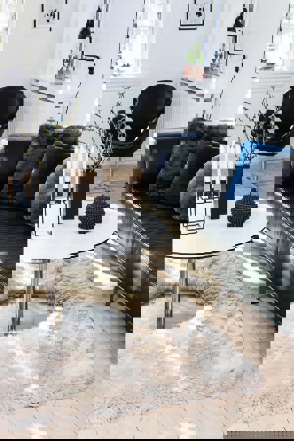 Long Wool Sheepskin Design Rug | 120x180 cm