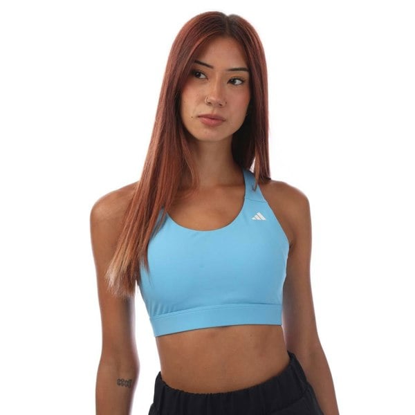 Adidas Womens/Ladies Ultimate Run Medium Support Sports Bra - Blue
