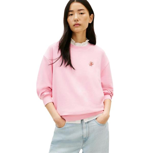 Tommy Hilfiger Womens/Ladies Script Sweatshirt - Pink - 