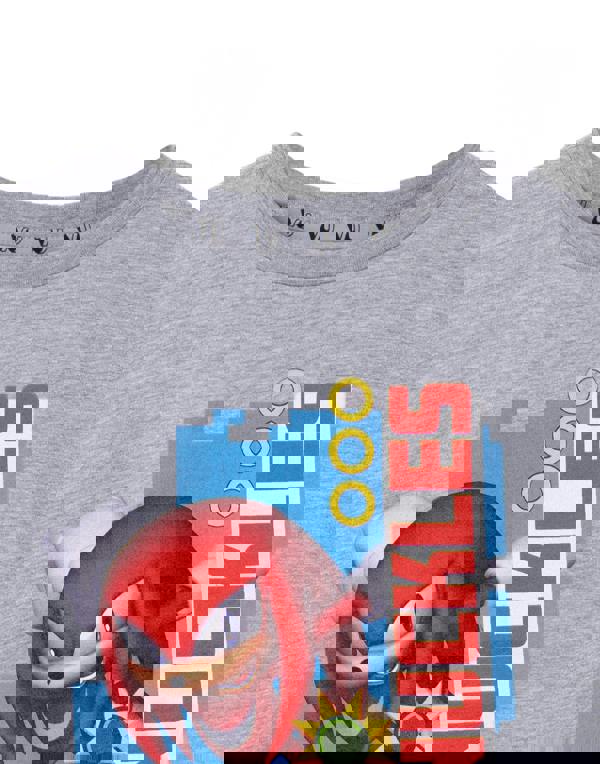 Sonic the Hedgehog Unisex Kids Grey Knuckles Short Sleeved T-Shirt