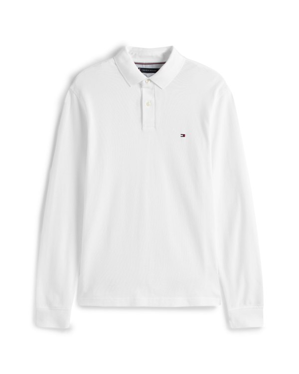 Tommy Hilfiger 1985 Regular Long Sleeve Mens Polo Shirt - White