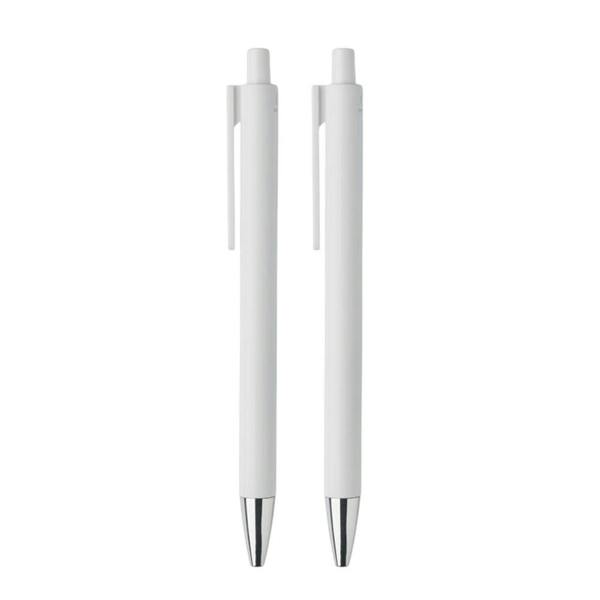 MidOcean Orwell Recycled Aluminium Pen Set (Pack of 2) - White - 